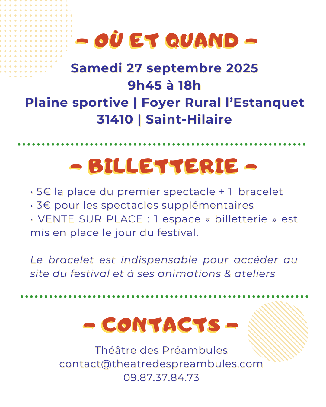 Programme Festitoup'tis 9/9